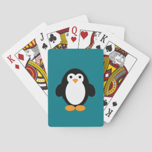 Cute Tecknad Penguin Casinokort