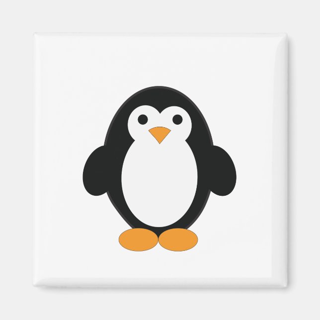 Cute Tecknad Penguin Magnet (Framsidan)