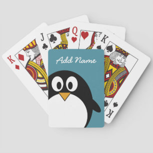 Cute Tecknad Penguin med ljusa färger Spel Kort