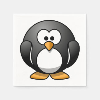 Cute Tecknad Penguin Pappersservett