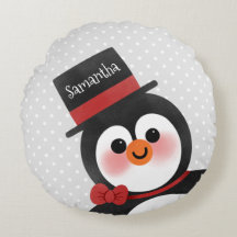 Cute Tecknad Penguin Personlig Namn