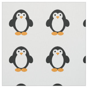 Cute Tecknad Penguin Tyg