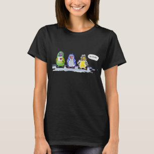 Cute Tecknad Penguins Chillin Tshirt Tröja