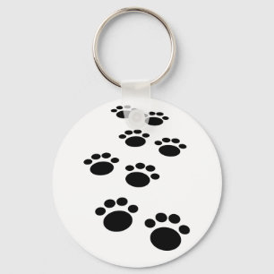 Cute Tecknad Pet Tass Trail Nyckelring