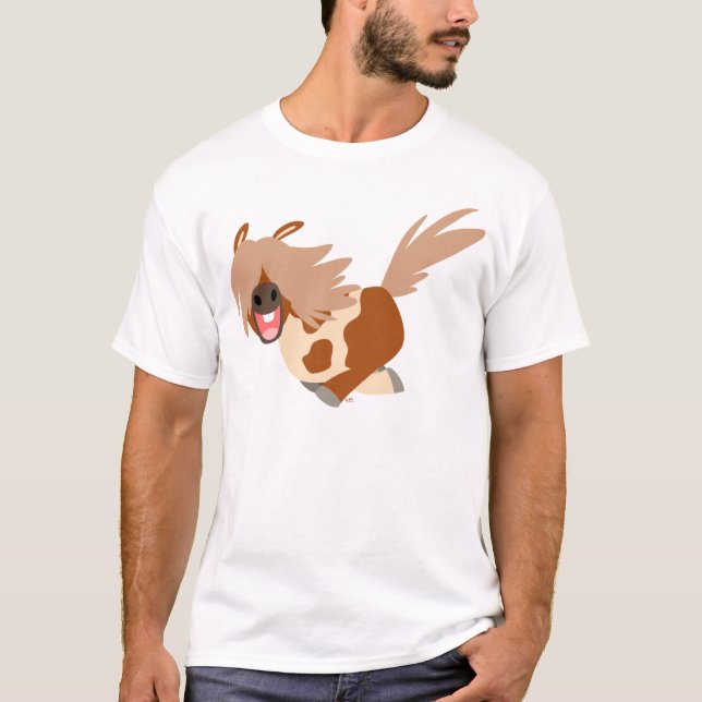 Cute Tecknad Pinto Pony Children T-shirt (Framsida)
