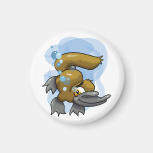 Cute Tecknad Platypus Magnet