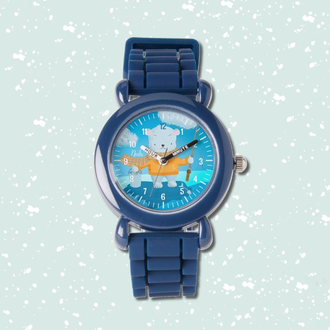Cute tecknad polar med barnvakt personlig watch armbandsur (Skapare uppladdad)