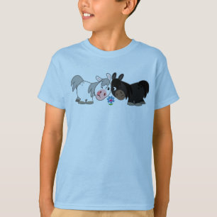 Cute Tecknad Ponies Standoff Children T-Shirt