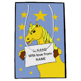 Cute Tecknad Pony med Message and Stars