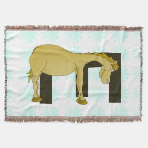 Cute Tecknad Pony Monogram E Mysfilt