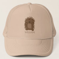 Cute Tecknad Porcupine med ditt namn eller text