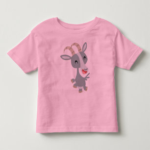 Cute Tecknad Prancing Goat Children T-Shirt
