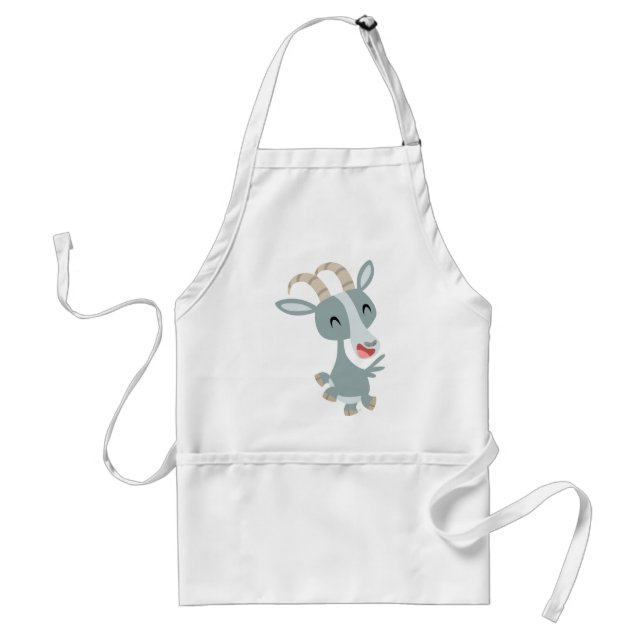 Cute Tecknad Prancing Goat Cooking Apron Förkläde (Framsidan)
