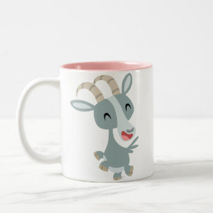 Cute Tecknad Prancing Goat Mugg