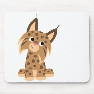 Cute Tecknad Prankish Lynx Mousepad Musmatta
