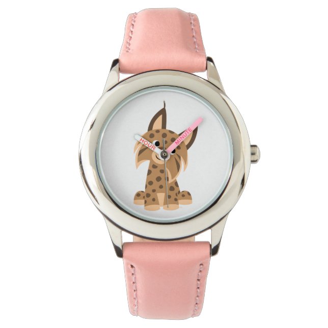 Cute Tecknad Prankish Lynx Watch Armbandsur (Framsida)