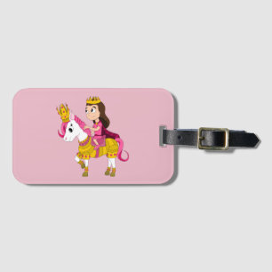 Cute tecknad princess bagagebricka
