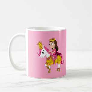 Cute tecknad princess kaffemugg