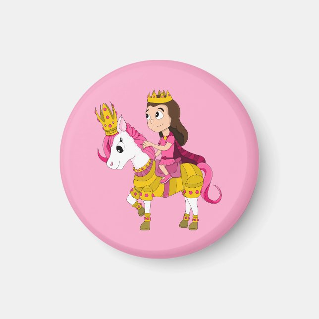 Cute tecknad princess magnet (Framsidan)