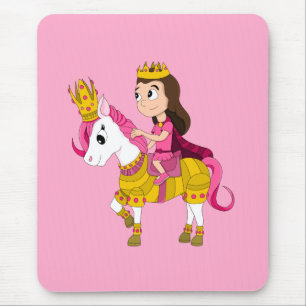 Cute tecknad princess musmatta