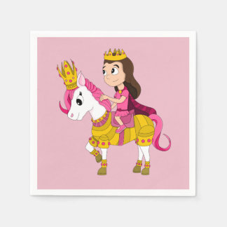 Cute tecknad princess pappersservett
