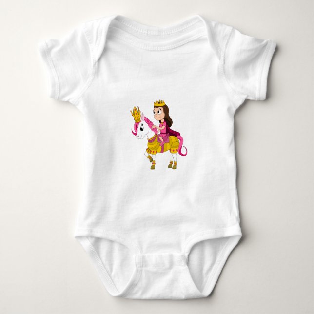 Cute tecknad princess t shirt (Framsida)