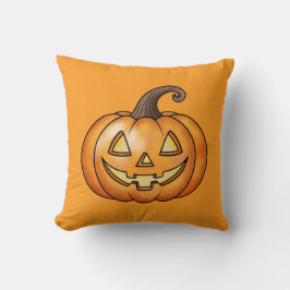 Cute Tecknad Pumpkin Orange Halloween Kudde