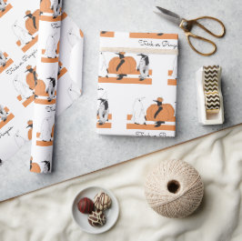 Cute Tecknad Pumpkin Penguin Funny Halloween Presentpapper