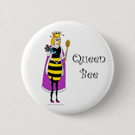 Cute tecknad Queen Bee Knapp