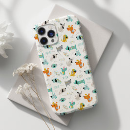 Cute Tecknad Quirky Hund Playful iPhone/iPad-väska