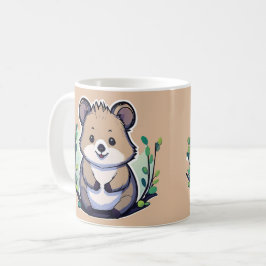 Cute Tecknad Quokka Kaffemugg