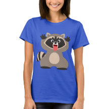 Cute Tecknad Raccoon Stickout Tunga
