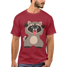 Cute Tecknad Raccoon Stickout Tunga