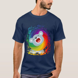 Cute Tecknad Rainbow White Lejon T-Shirt