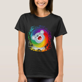 Cute Tecknad Rainbow White Lejon Women T- Shirt Tröja