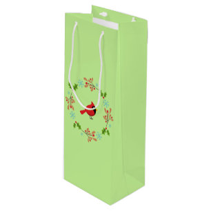 Cute Tecknad Red-kardinal med blommor