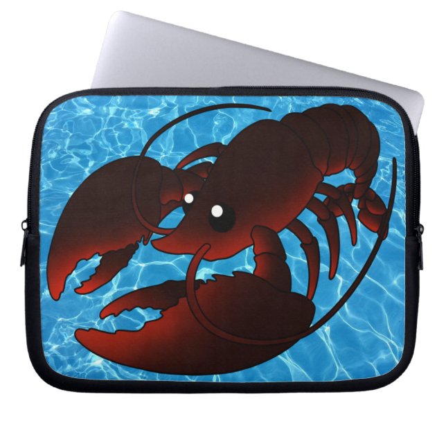 Cute Tecknad Red Lobster Laptop Fodral (Framsidan)
