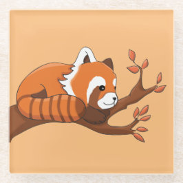 Cute Tecknad Red Panda i Träd