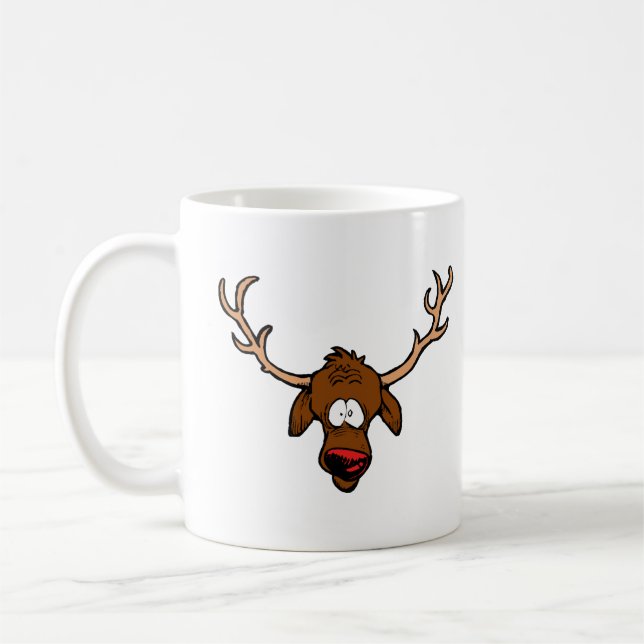 Cute Tecknad Reindeer Kaffemugg (Vänster)