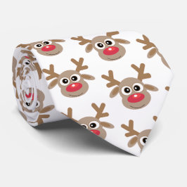 Cute Tecknad Reindeer Mönster jul Roligt White Slips