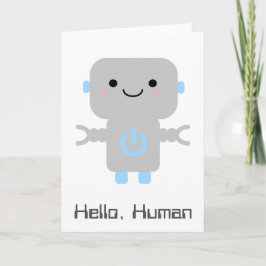 Cute Tecknad Robot | HEJ Kort