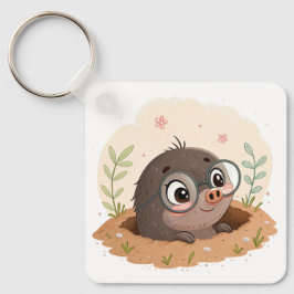 Cute Tecknad Rodent Nyckelring