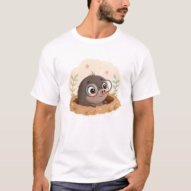Cute Tecknad Rodent T Shirt (Framsida)