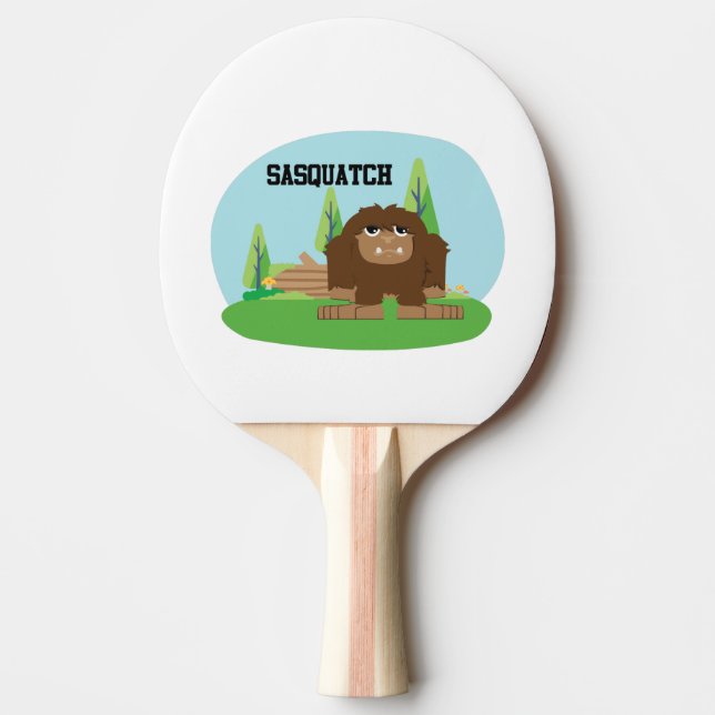 Cute Tecknad Sasquatch Pingisracket (Framsidan)