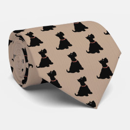 Cute Tecknad Scottish Terrier Tie Slips