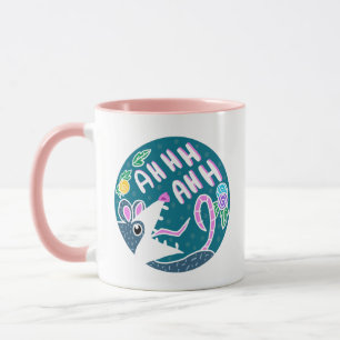 Cute Tecknad Screaming Possum Mugg