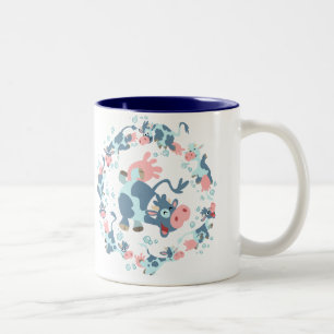 Cute Tecknad Sea Cows Mugg