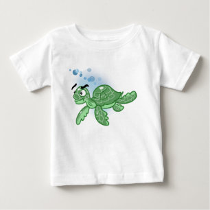 Cute Tecknad Sea Turtle T Shirt