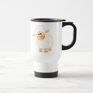 Cute Tecknad Sheep Commuter Mugg