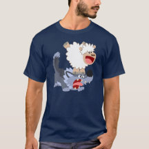 Cute Tecknad Sheep med Varg T-Shirt